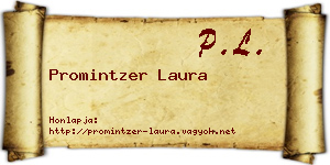 Promintzer Laura névjegykártya